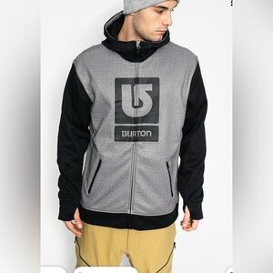 Burton Two-Tone Gray and Black Hoodie Sz M